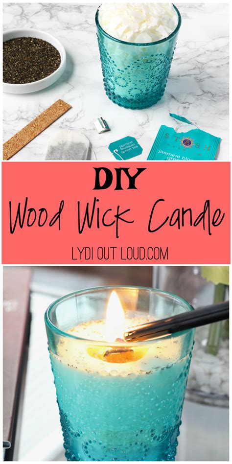 Simple DIY Wood Wick Candle 